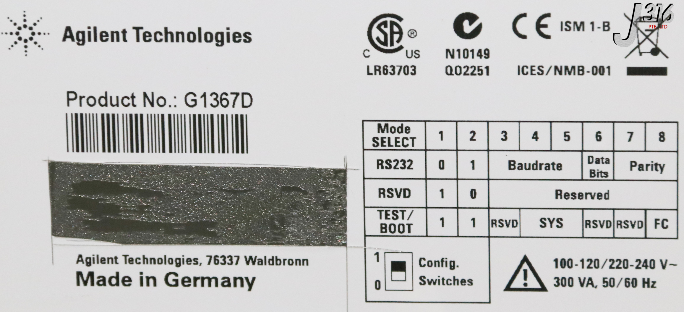 ❷、❸ 27320 AGILENT TECHNOLOGIES HPLC SYS, 1200 SERIES, G1367D, G1379B